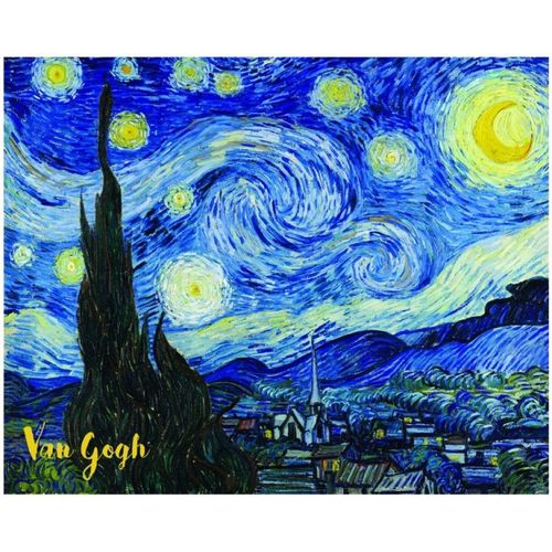 en 4 jours garantis Tableaux / toiles Enesco Décoration en bois à suspendre Van Gogh Bleu