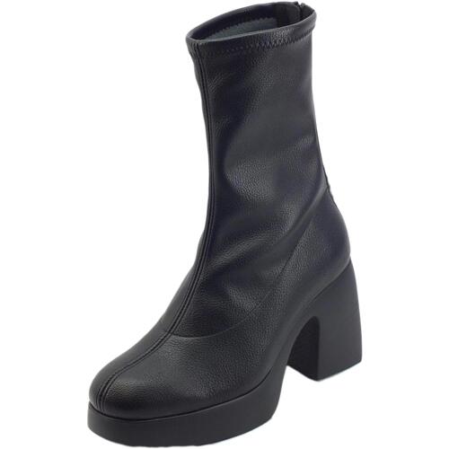 Chaussures Femme Low boots Wonders H-4925 Camelus Strech Noir