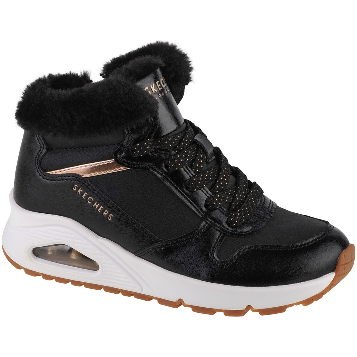Chaussures Fille Boots Skechers Uno - Cozy On Air Noir