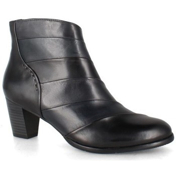 Chaussures Femme Bottines Boots Femme En Cuir Brun sonia-38 bottine femme à talon zippée Noir