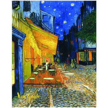 Maison & Déco Tableaux / toiles Enesco Décoration murale en bois Van Gogh Bleu