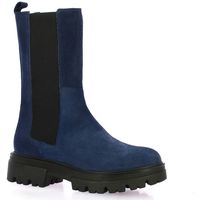 Chaussures Femme Boots Reqin's Boots cuir velours Marine