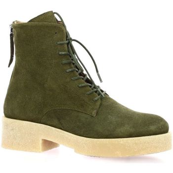Chaussures Femme Boots UGG Reqin's Rangers cuir velours Kaki