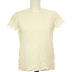 Vêtements Femme The home deco factory Pimkie top manches courtes  36 - T1 - S Blanc Blanc