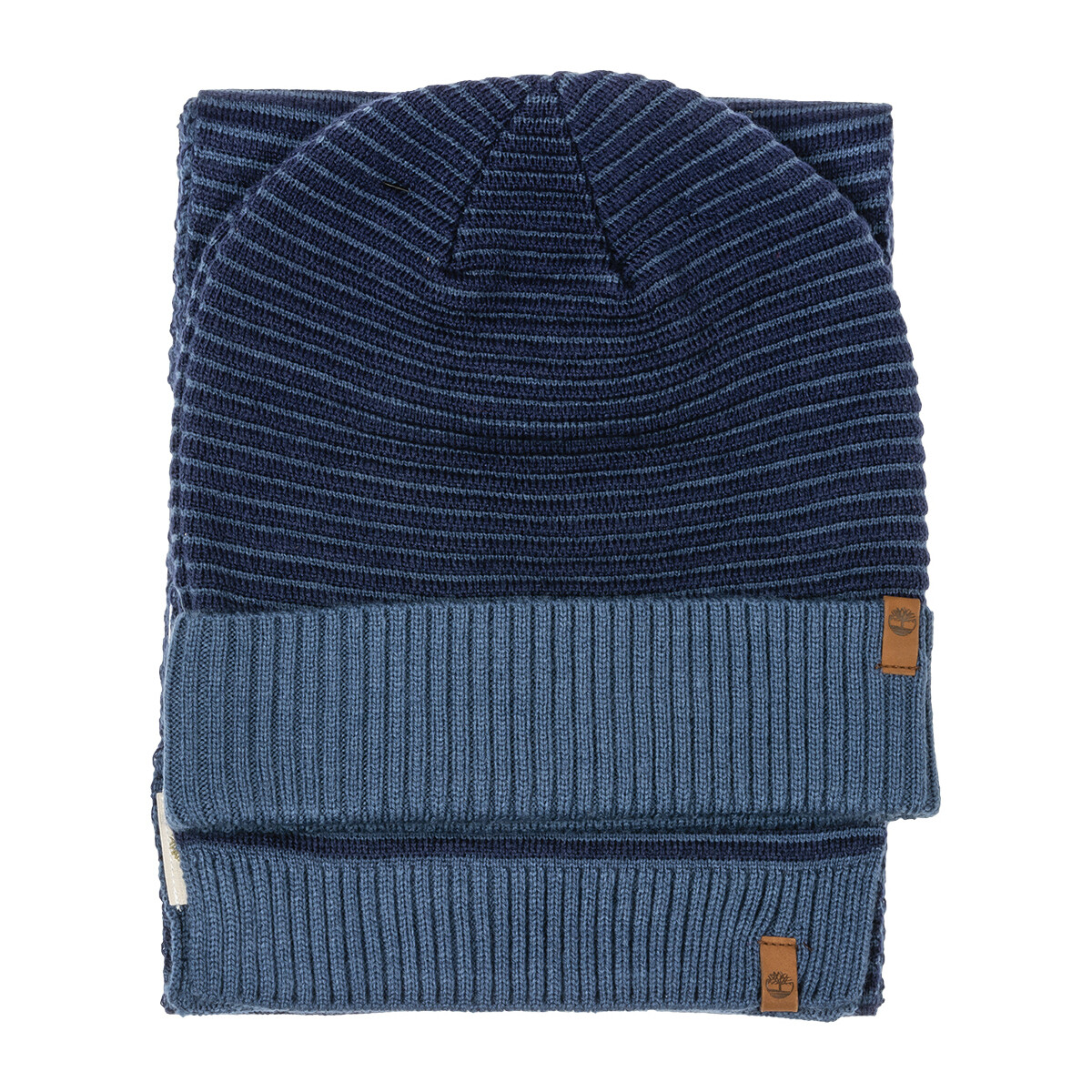 Accessoires textile Homme Bonnets Timberland Bonnet et écharpe Ottoman, coffret Bleu