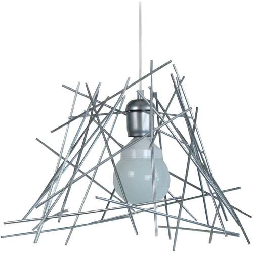 Suspension Dôme Métal Lustres / suspensions et plafonniers Tosel Suspension géométrique métal aluminium Argenté