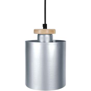 Maison & Déco Lustres / suspensions et plafonniers Tosel Suspension cylindrique métal aluminium Argenté