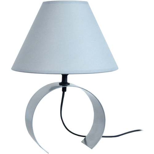 Maison & Déco Lampes de bureau Tosel Lampe de chevet demi cylindrique métal aluminium Argenté