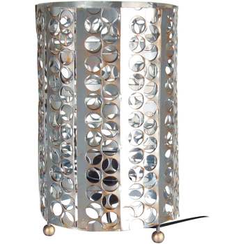 Maison & Déco Lampes de bureau Tosel Lampe de chevet cylindrique métal aluminium Argenté