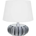 Lampe de salon vase métal aluminium et blanc
