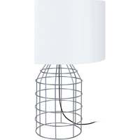 Maison & Déco Lampes de bureau Tosel Lampe a poser filaire métal aluminium et blanc Argenté