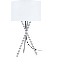 Maison & Déco Lampes de bureau Tosel Lampe de chevet trépied métal aluminium et blanc Argenté