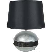 Maison & Déco Lampes de bureau Tosel Lampe de salon globe métal aluminium et noir Argenté