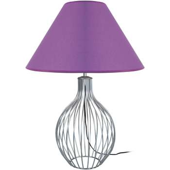 Maison & Déco Lampes de bureau Tosel Lampe de salon filaire métal aluminium et violet Argenté