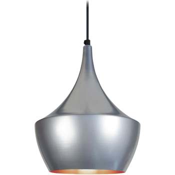 Maison & Déco Lustres / suspensions et plafonniers Tosel Suspension conique métal aluminiumet cuivre Argenté