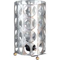 Maison & Déco Lampes de bureau Tosel Lampe de chevet cylindrique métal aluminiumet or Argenté