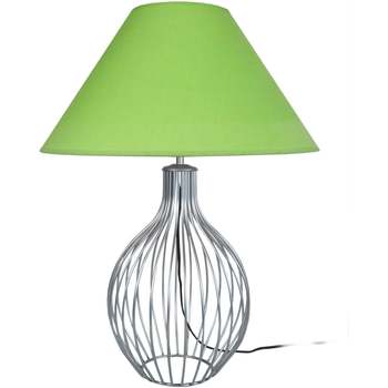 Maison & Déco Lampes de bureau Tosel Lampe de salon filaire métal aluminiumet vert Argenté