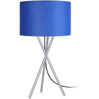 Maison & Déco Lampes de bureau Tosel Lampe de chevet trépied métal aluminuim et bleu Argenté