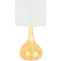 Maison & Déco Lampes de bureau Tosel Lampe de chevet bouteille verre ambre et blanc Jaune