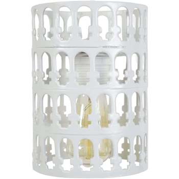 Maison & Déco Lustres / suspensions et plafonniers Tosel Suspension cylindrique métal blanc Blanc