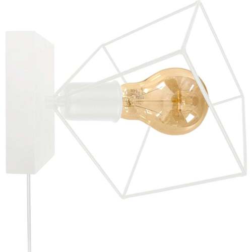 Lampe De Chevet Bras Métal Appliques Tosel Applique carré métal blanc Blanc