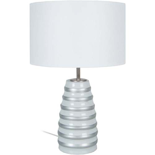 Maison & Déco Lampes de bureau Tosel Lampe de chevet conique verre blanc Blanc