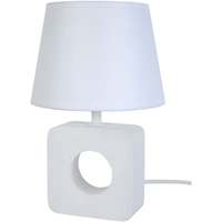 Maison & Déco Lampes de bureau Tosel Lampe de chevet carré bois blanc Blanc