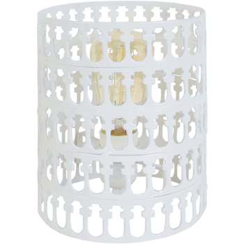 Maison & Déco Lampes de bureau Tosel Lampe de chevet cylindrique métal blanc Blanc