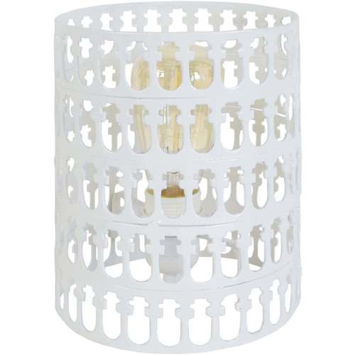 Maison & Déco sous 30 jours Tosel Lampe de chevet cylindrique métal blanc Blanc