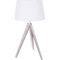 Tops / Blouses Lampes de bureau Tosel Lampe de chevet trépied bois blanc Blanc