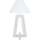 Maison & Déco Lampes de bureau Tosel Lampe a poser colonne bois blanc Blanc