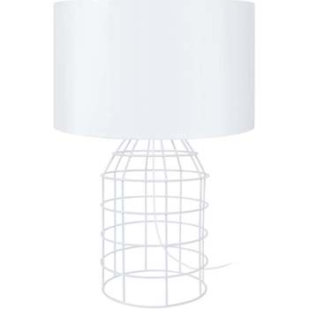 Maison & Déco Lampes de bureau Tosel Lampe a poser filaire métal blanc Blanc