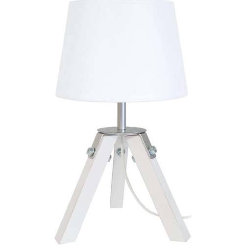 Sandales et Nu-pieds Lampes de bureau Tosel Lampe de chevet trépied bois blanc Blanc