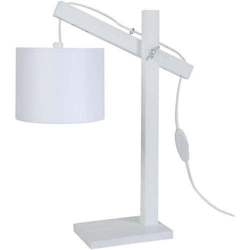 Lampes de bureau Lampes de bureau Tosel Lampe de bureau articulé bois blanc Blanc