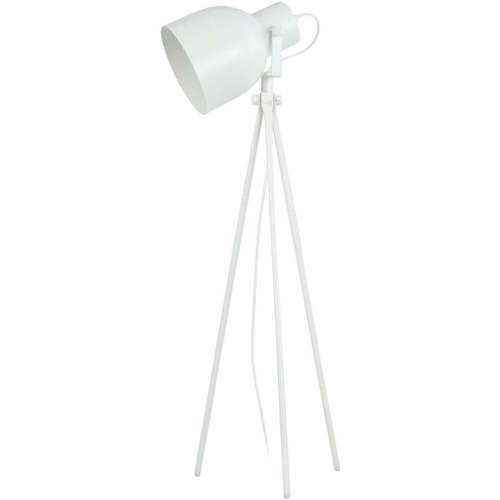 Maison & Déco Lampes de bureau Tosel Lampe de chevet trépied métal blanc dIvoire Blanc
