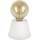Maison & Déco Lampes de bureau Tosel Lampe de chevet conique bois blanc dIvoire Blanc