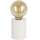 Maison & Déco Lampes de bureau Tosel Lampe de chevet cylindrique bois blanc dIvoire Blanc