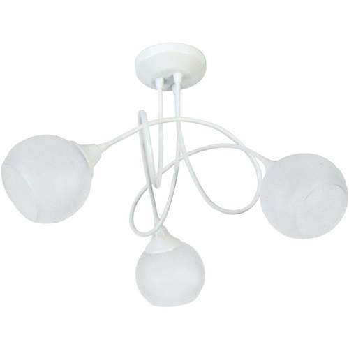 Maison & Déco Lustres / suspensions et plafonniers Tosel Lustre multi bras métal blanc d'ivoire Blanc
