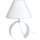 Produit vendu et expédié par Soutiens-Gorge & Brassières Lampe de chevet demi cylindrique métal blanc d'ivoire Blanc