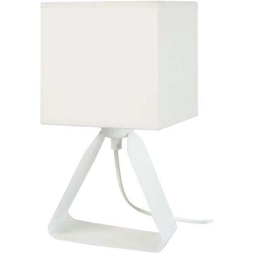 Maison & Déco Lampes de bureau Tosel Lampe de chevet géométrique métal blanc d'ivoire Blanc