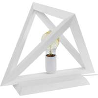 Maison & Déco Lampes de bureau Tosel Lampe a poser géométrique bois blanc d'ivoire Blanc