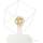 Maison & Déco Lampes de bureau Tosel Lampe a poser géométrique métal blanc d'ivoire Blanc