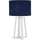 Maison & Déco Lampes de bureau Tosel Lampe de chevet colonne bois blanc et bleu Blanc
