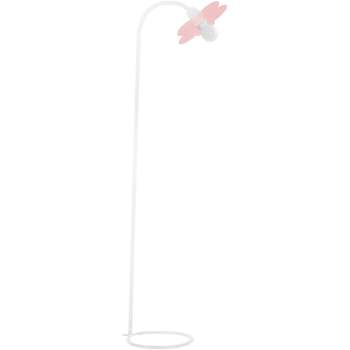 Maison & Déco Lampadaires Tosel lampadaire liseuse arqué métal blanc et rose Blanc