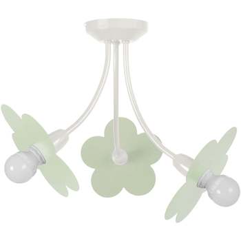 Maison & Déco Lustres / suspensions et plafonniers Tosel Lustre multi bras métal blanc et vert pastel Blanc