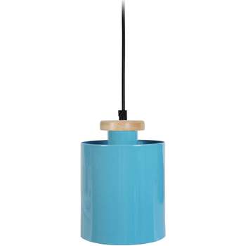 Maison & Déco Lustres / suspensions et plafonniers Tosel Suspension cylindrique métal bleu Bleu
