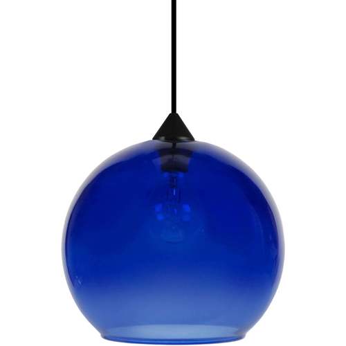 Ton sur ton Lustres / suspensions et plafonniers Tosel Suspension globe verre bleu Bleu