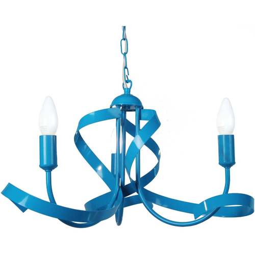 Maison & Déco Lustres / suspensions et plafonniers Tosel Lustre multi bras métal bleu Bleu