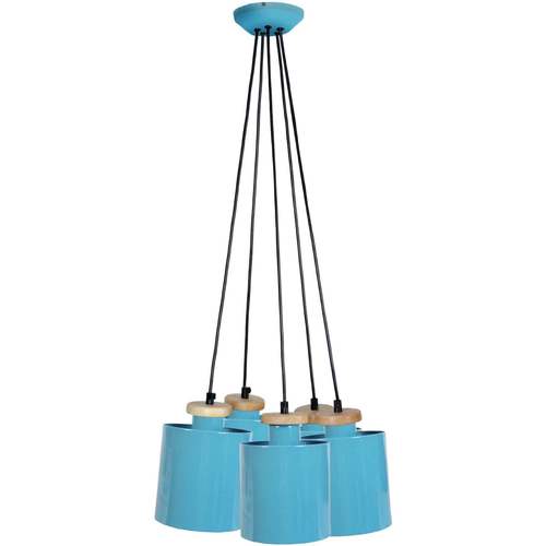 Maison & Déco Lustres / suspensions et plafonniers Tosel Lustre grappe métal bleu Bleu