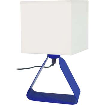 Maison & Déco Lampes de bureau Tosel Lampe de chevet géométrique métal bleu et blanc Bleu